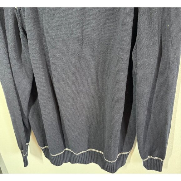 Weatherproof Mens Navy Blue Snow Flake Cardigan Sweater XL Cotton Grandpa Core - Picture 7 of 14